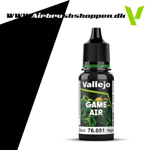 76.051 - Black 18 ml - Game Air, Vallejo 
